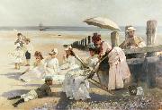 Alexander Mann Shores of Bognor Regis oil painting artist